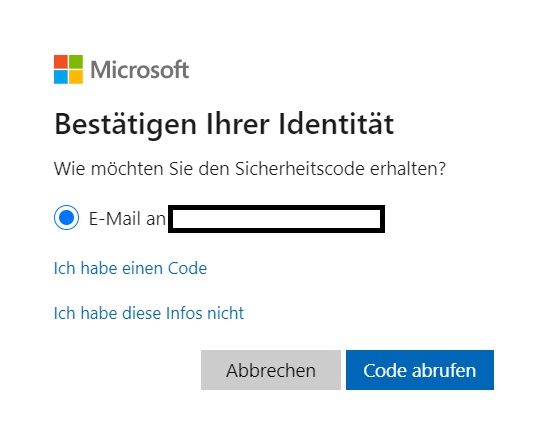 Sicherheitscode Microsoft