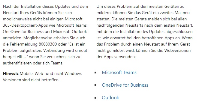 Microsoft Support Page