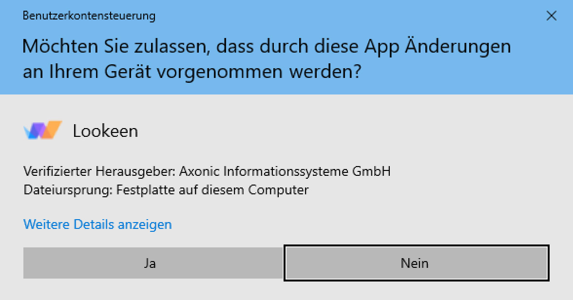 Bestätigen Sie die Windows-Sicherheitsabfrage