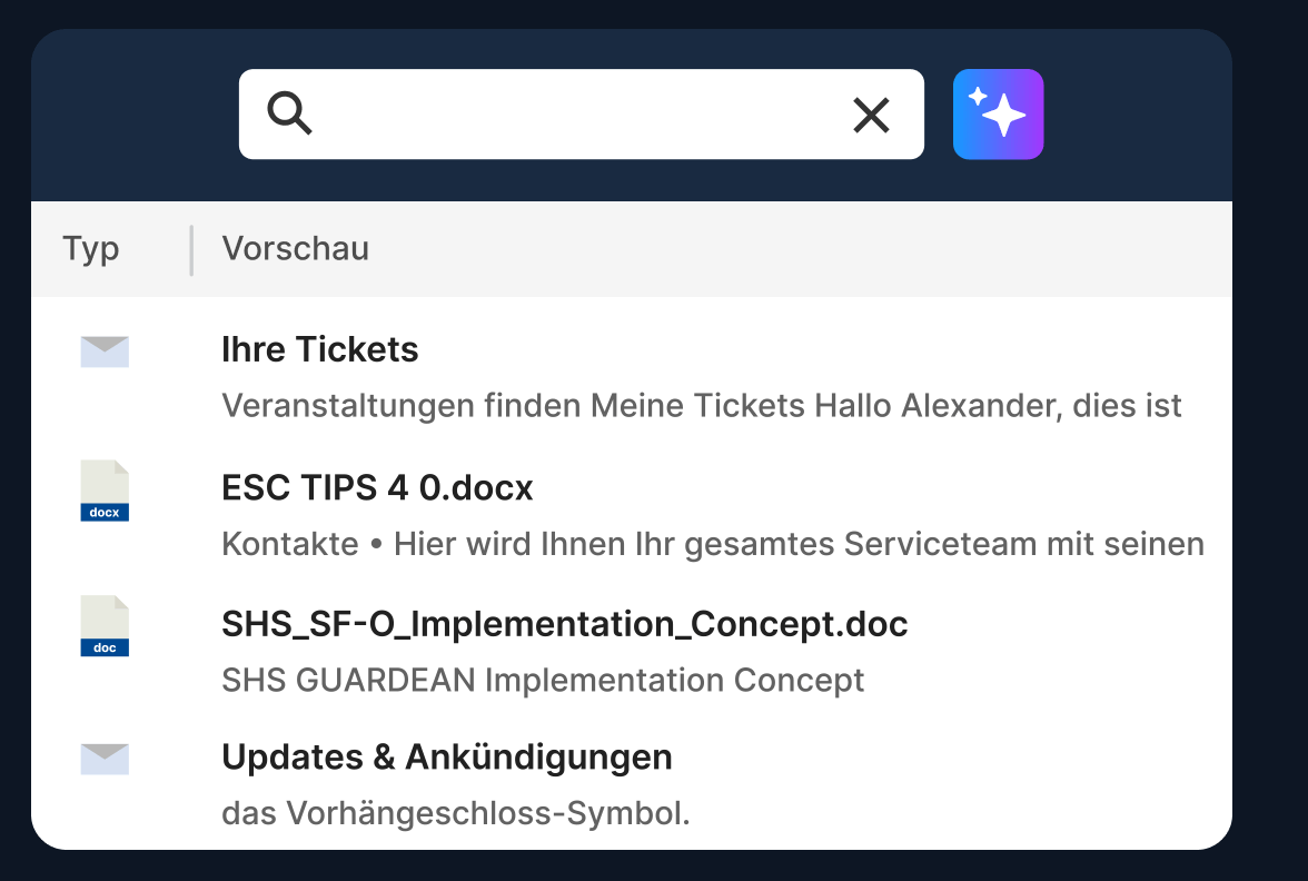 Blitzschnelle Suche spart Ihnen täglich wertvolle Zeit